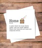 New Home Definition Personalised Card - new house. Blank inside - Image 1