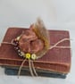 Handmade sleepy squirrel soft sculpture textile art. - Image 2
