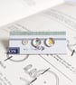 Silver button earring trio, stud earrings - Image 1