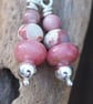 Rose Jade Silver Drop Earrings - Image 6