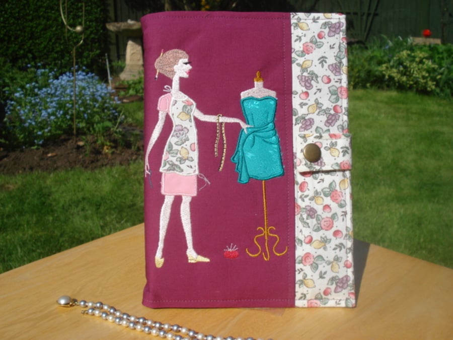 Seamstress A5 Journal with Fabric cover