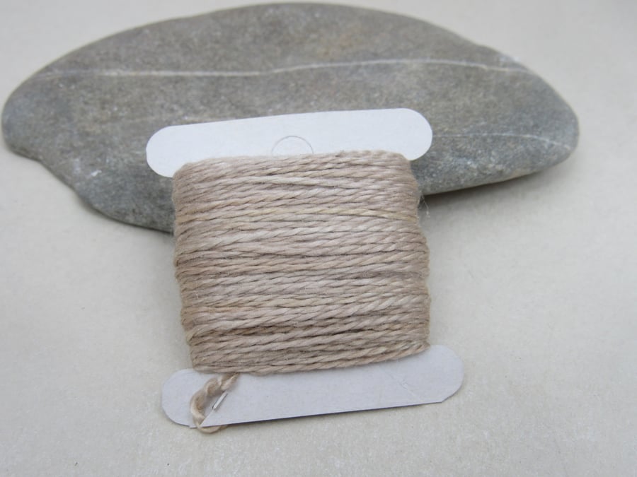 15m Natural Dye Hibiscus Brown Pure Silk Embroidery Thread