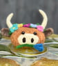 Heidi XL - handmade needle felt highland cow