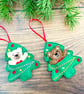 Bear In A Tree Christmas Hanging Decorations Personalised Gift