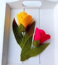 Felt Tulip Brooch: Handmade Costume Jewellery - Image 3