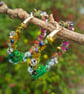 Fabric, Wire and Bead Earrings - Image 3