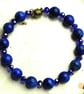 Blue Turquoise Gemstone and Crystal Bead Bracelet.- UK Free Post - Image 3