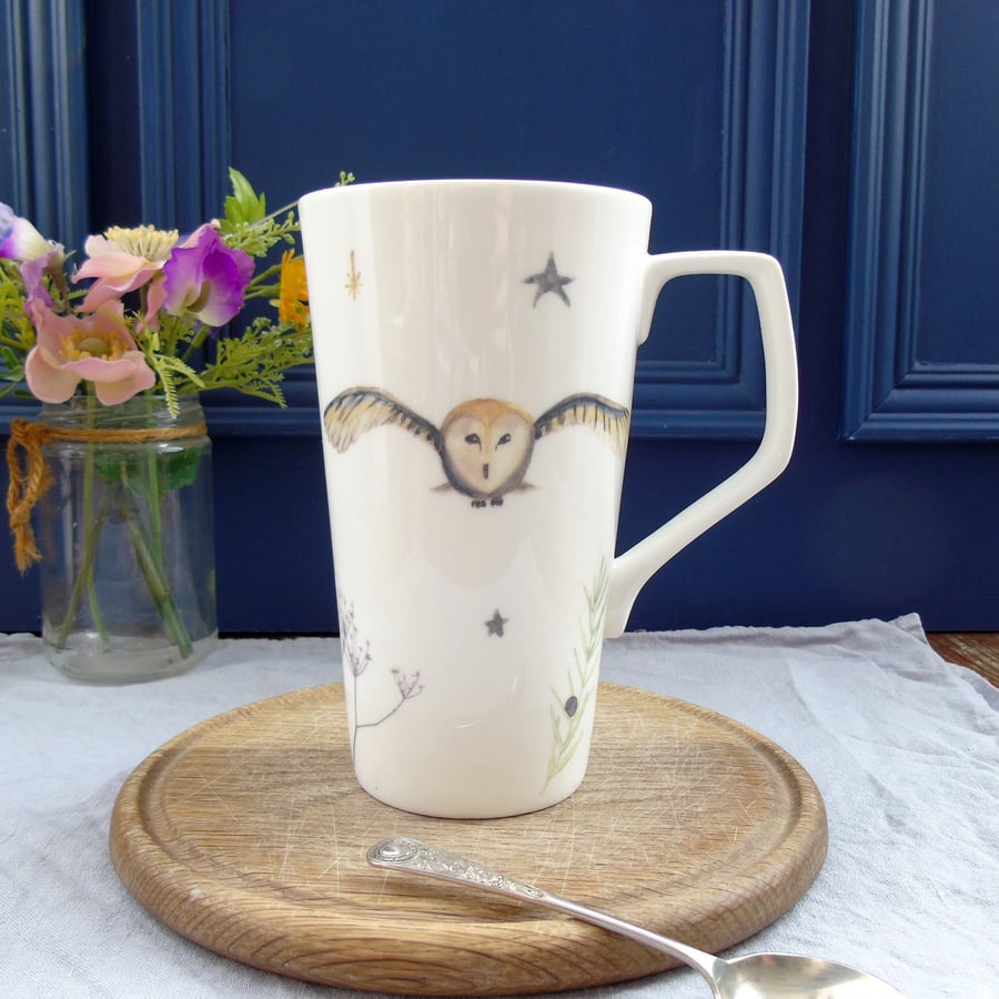 Perfectly Imperfect Barn Owl fine bone china mug