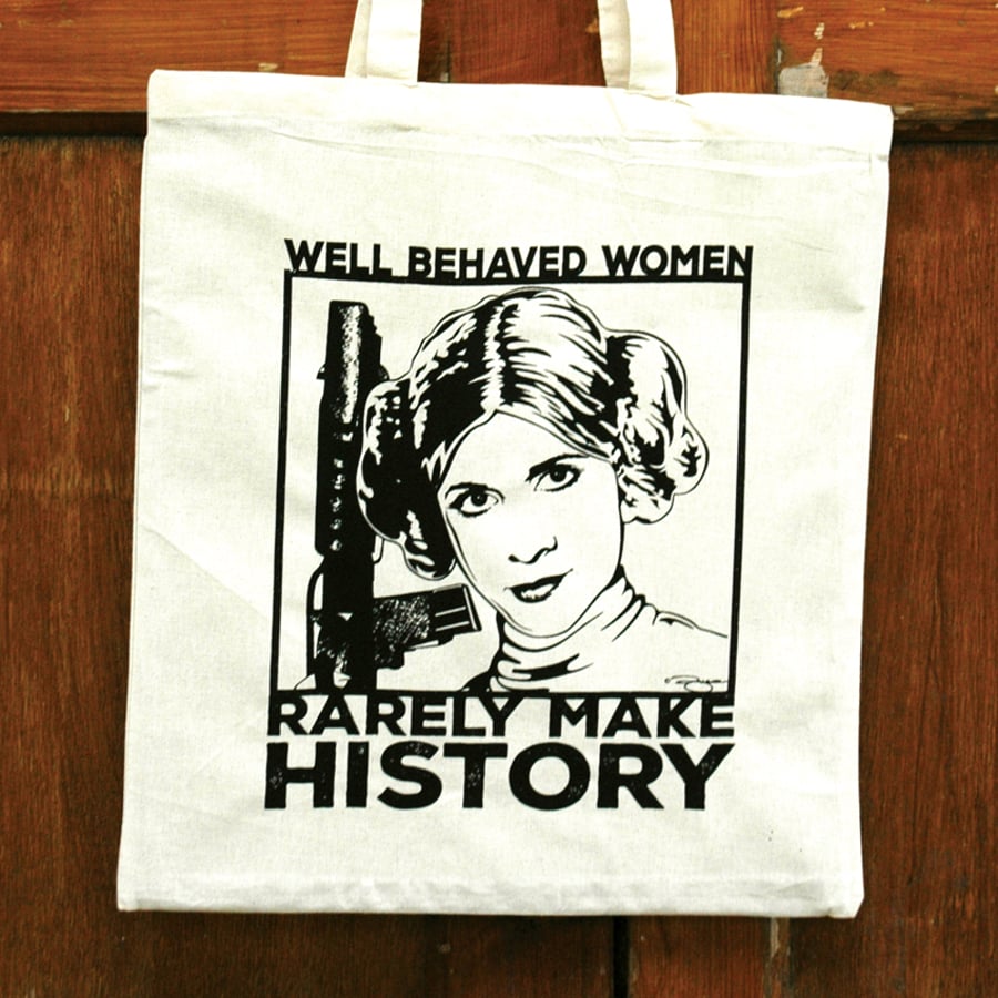 Star Wars Princess Leia - Cotton Canvas Reusable Shopping Tote Bag 