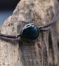 Harris Tweed Resin Bracelet, Green, Adjustable Cotton Cord, Handmade in Scotland