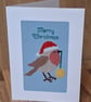 Robin Christmas Card – Handmade Cross Stitch, 6 x 8 Inch - Image 2