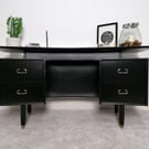 Dressing Table Upcycled Desk Painted Furniture black and gold vintage G Plan