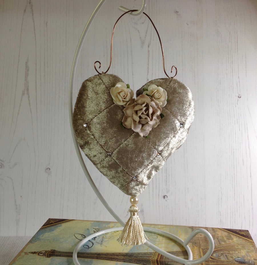 Velvet Heart Lavender Sachet (Design 1)