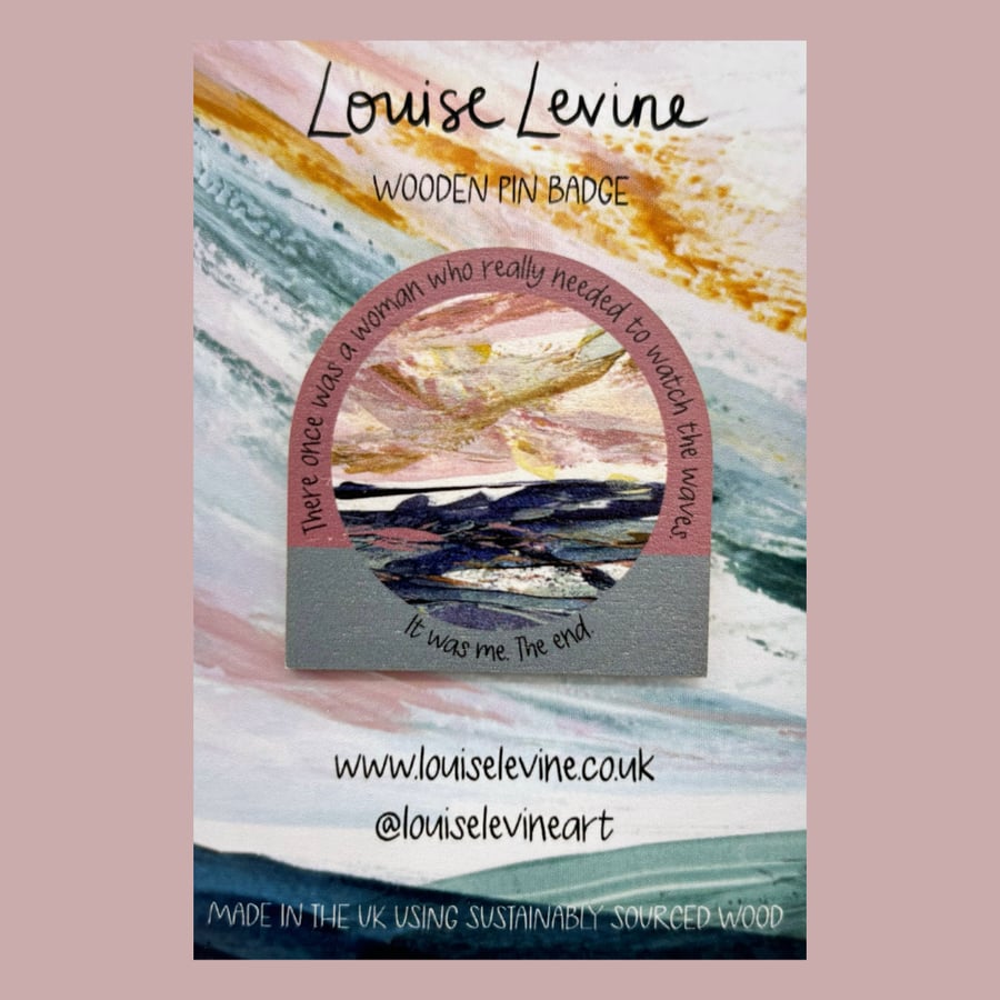 Perfectly Imperfect ‘Watch the Waves’ Seascape Pin Badge 103