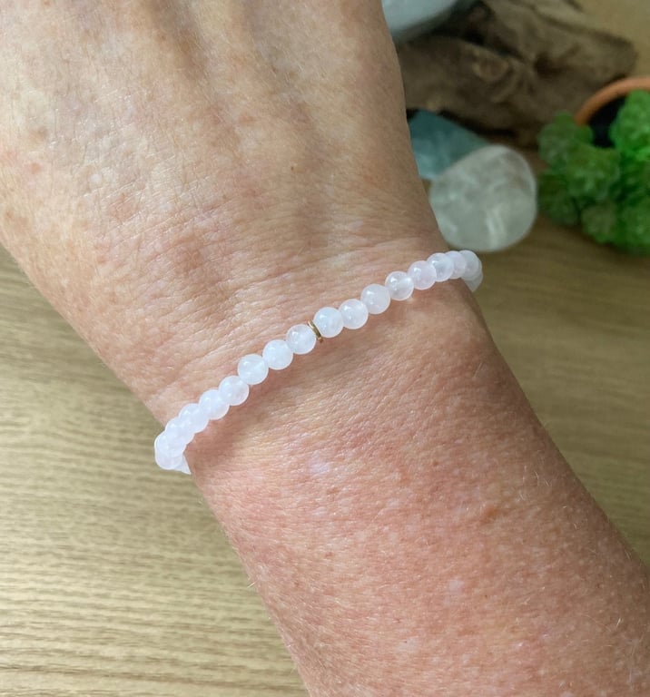 Rose Quartz 4mm Bead Bracelet