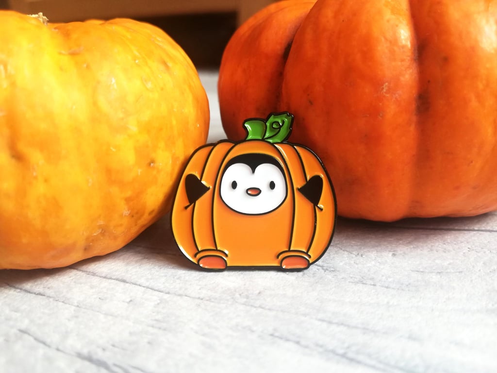 Pumpkin Penguin Pin Badge