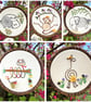 5 Jungle Safari animal themed embroidered wall art for children's rooms, gifts - Image 10
