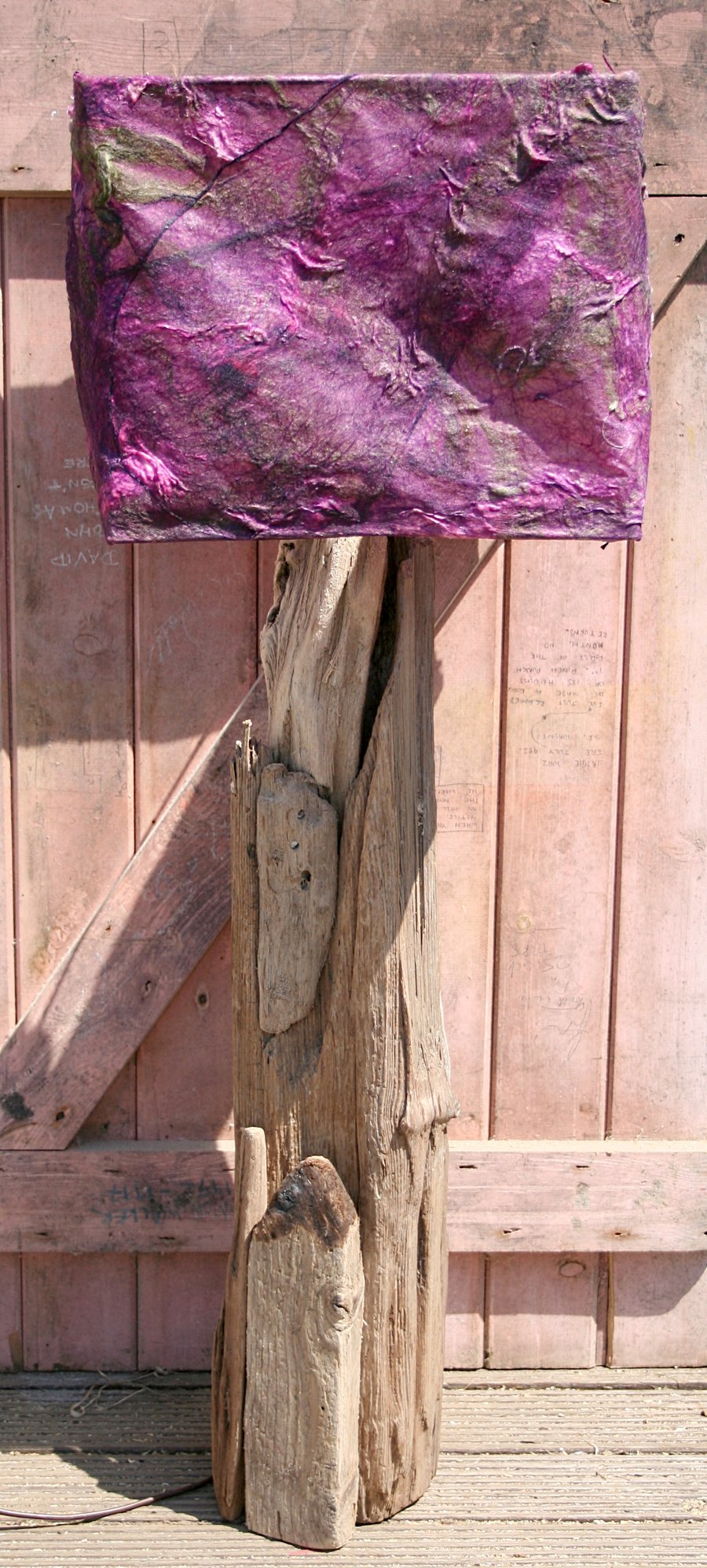 Driftwood Table Lamp, base only, 95cm tall to top of shade, Drift Wood Lamp