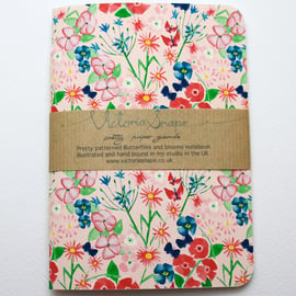 Butterflies and blooms- Hand bound notebook