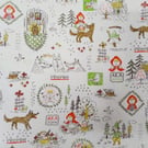 Wild Wolf Red Riding Hood Kokka cotton twill fabric FQ
