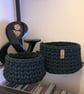Handmade Crochet knitted Nest of two baskets