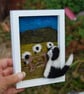  Needle felt picture - Border Collie  sheepdog puppy watching  sheep .   - Image 3