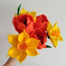 Spring Felt Flowers Bouquet 