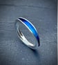 Enamel Ring, freeform ring, enamel, ocean ring, wave ring, blue river ring,   - Image 7