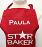 Personalised Cotton Kids Apron (9-12 yrs): Star Baker, Football, Cupcake, gaming - Image 5