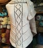 Hand knitted Lace Shawl in soft Champagne colour yarn - Image 5