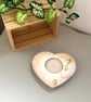  Heart Moon or Star Tea Light Holder - Handmade Candle Holder - Gold Detail - Image 5