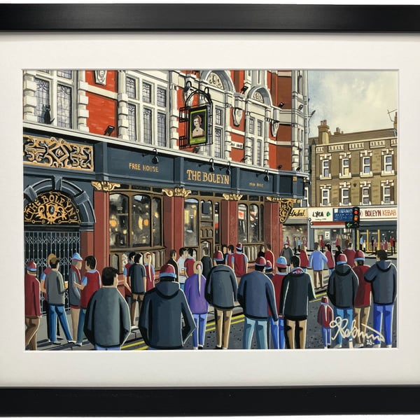 W Ham. Framed & Unframed Utd Art Print Boleyn Tavern Pub, West H Supporters Gift