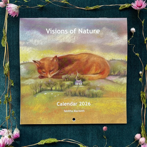 2026 Nature Art Calendar: Wildlife illustrations, wall calendar 
