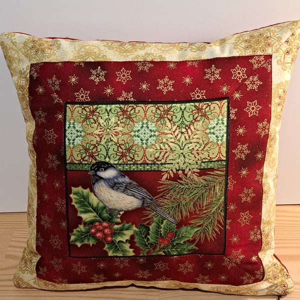 Christmas cushion,Tit bird A