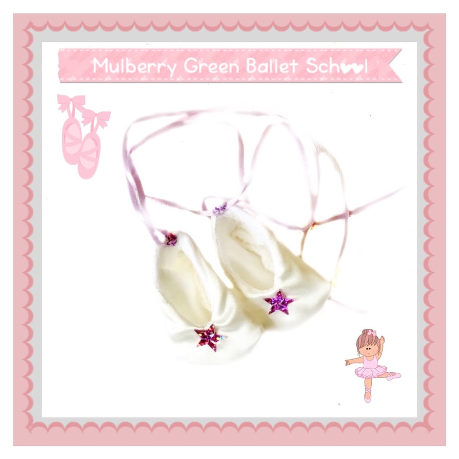 Reserved for Sue - Ivory and lavender ballet shoes