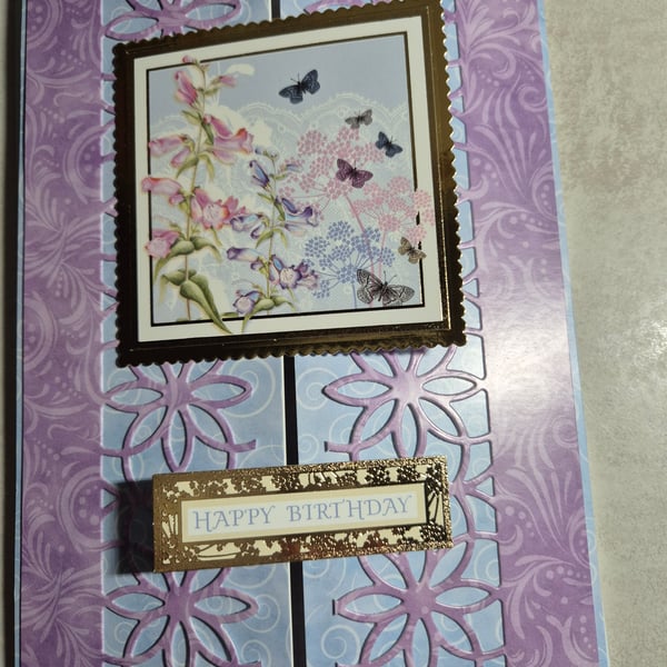 Hunkydory handmade ladies birthday card