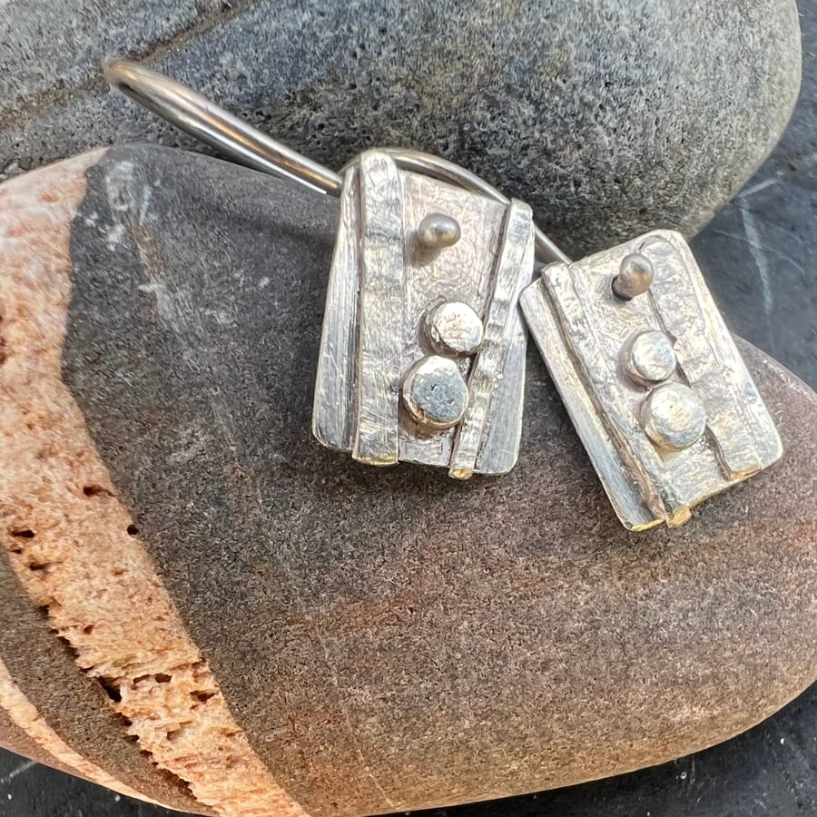 Silver Shoreline Dangle Earrings