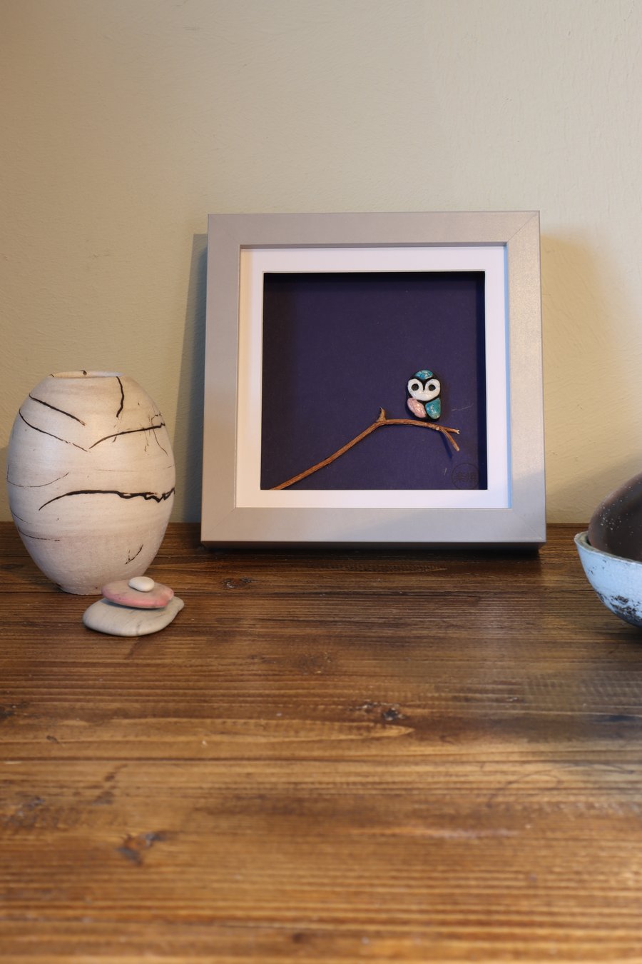 Handmade Ceramic Framed Owl