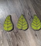 Set of 3 Leaf Mug Rug or Decoration