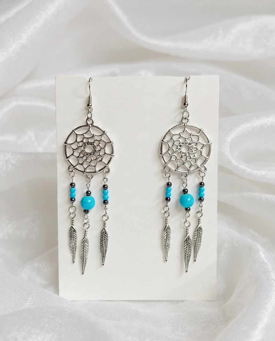 Silver Dream Catcher Earrings