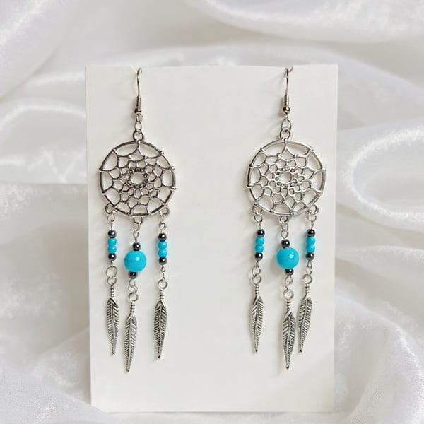 Silver Dream Catcher Earrings