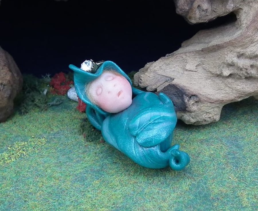 Summer Special ... Baby Elfling 'Ashe' Swaddle OOAK Sculpt Ann Galvin