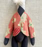 Handcrafted Textile Doll- Brooke the Badger - Image 5