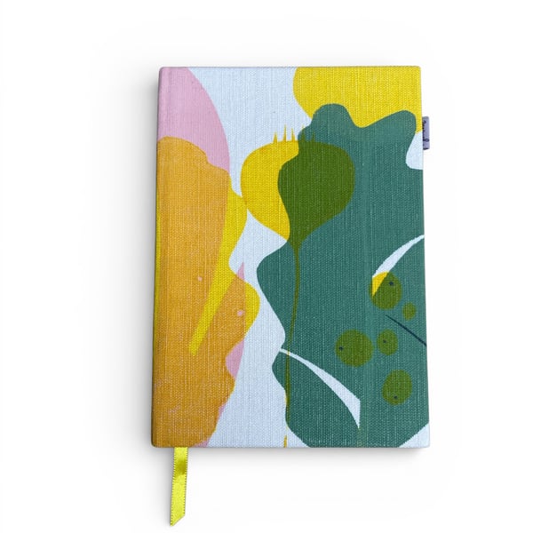 Perfectly Imperfect. A5 hand printed sketchbook - Nature trail design 