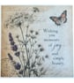Vintage Botanical Greeting Card. Handmade Parchment Paper Card. Thinking of You - Image 6