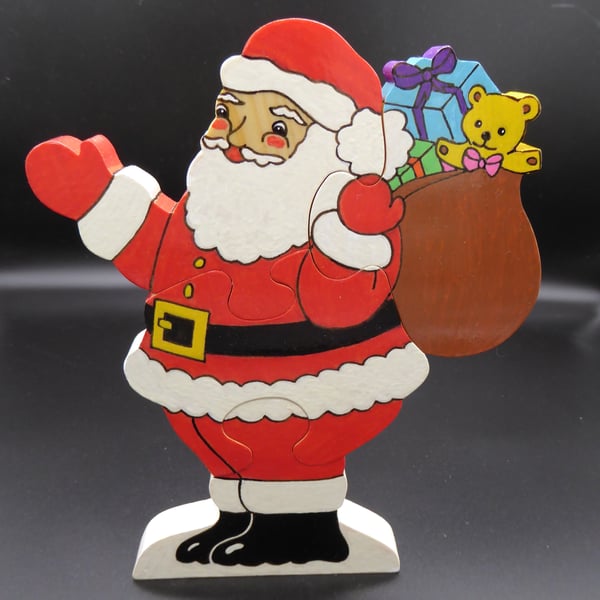 Wooden Puzzle - Santa with Sack