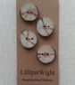 Four Beachcombed Buttons, driftwood disk buttons - Image 2
