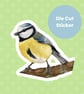 Blue Tit Bird Vinyl Sticker Original Artwork waterproof single stickers - Image 1