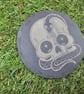 Skull and Snake Slate Coaster - Handmade Gothic Home Decor - Laser Engraved  - Image 2