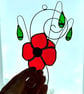Stained Glass Poppy Suncatcher - Handmade Hanging Decoration  - Image 8